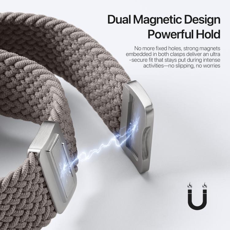 For Apple Watch 38 / 40 / 41 / S10 42mm DUX DUCIS Mixture Ultra Series Magnetic Buckle Nylon Braided Strap(Clay) - free shipping - PMC TechLife - Order now!