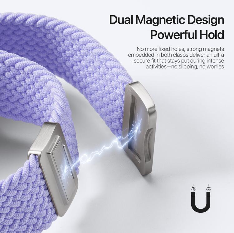 For Apple Watch 38 / 40 / 41 / S10 42mm DUX DUCIS Mixture Ultra Series Magnetic Buckle Nylon Braided Strap(Misty Purple) - free shipping - PMC TechLife - Order now!