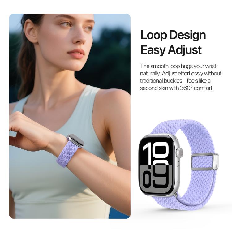 For Apple Watch 38 / 40 / 41 / S10 42mm DUX DUCIS Mixture Ultra Series Magnetic Buckle Nylon Braided Strap(Misty Purple) - free shipping - PMC TechLife - Order now!
