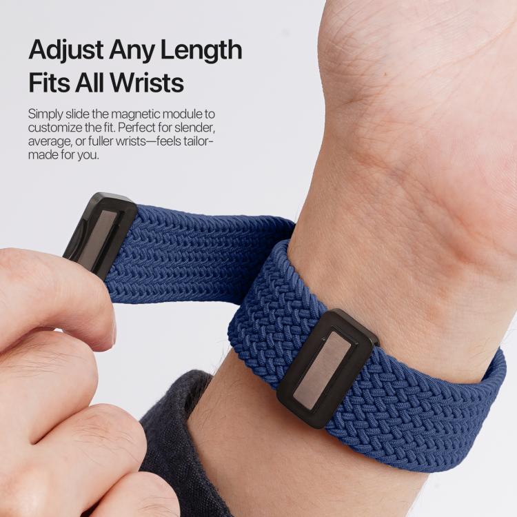 For Apple Watch 42 / 44 / 45 / 46 / 49mm DUX DUCIS Mixture Ultra Series Magnetic Buckle Nylon Braided Strap(Deep Blue) - free shipping - PMC TechLife - Order now!