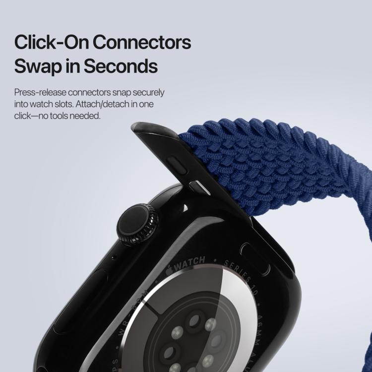 For Apple Watch 42 / 44 / 45 / 46 / 49mm DUX DUCIS Mixture Ultra Series Magnetic Buckle Nylon Braided Strap(Deep Blue) - free shipping - PMC TechLife - Order now!