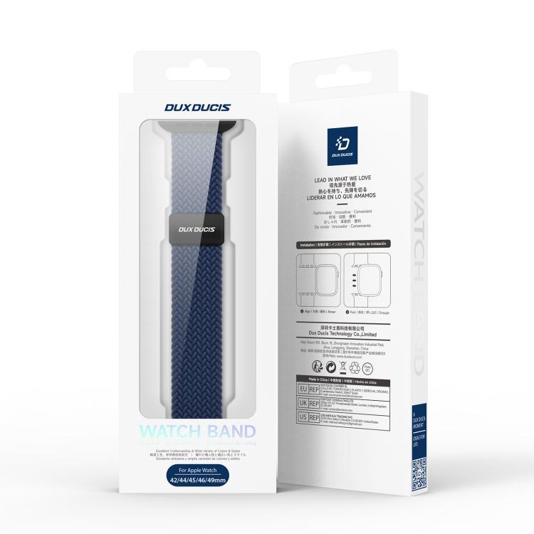 For Apple Watch 42 / 44 / 45 / 46 / 49mm DUX DUCIS Mixture Ultra Series Magnetic Buckle Nylon Braided Strap(Deep Blue) - free shipping - PMC TechLife - Order now!