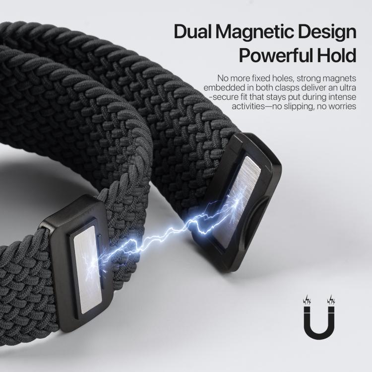 For Apple Watch 42 / 44 / 45 / 46 / 49mm DUX DUCIS Mixture Ultra Series Magnetic Buckle Nylon Braided Strap(Midnight) - free shipping - PMC TechLife - Order now!