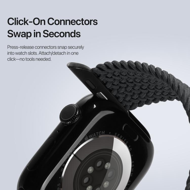 For Apple Watch 42 / 44 / 45 / 46 / 49mm DUX DUCIS Mixture Ultra Series Magnetic Buckle Nylon Braided Strap(Midnight) - free shipping - PMC TechLife - Order now!