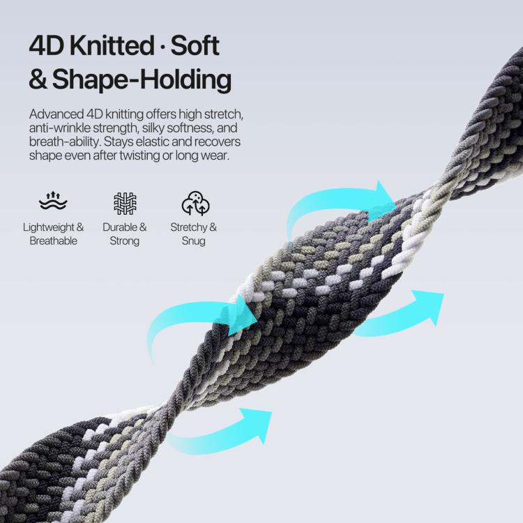 For Apple Watch 42 / 44 / 45 / 46 / 49mm DUX DUCIS Mixture Ultra Series Magnetic Buckle Nylon Braided Strap(Smoke Gradient) - free shipping - PMC TechLife - Order now!
