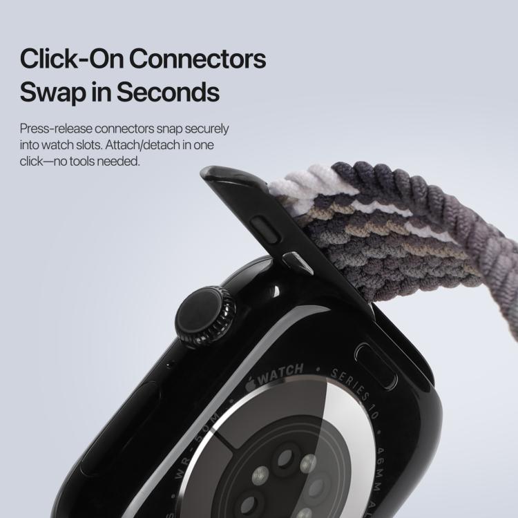For Apple Watch 42 / 44 / 45 / 46 / 49mm DUX DUCIS Mixture Ultra Series Magnetic Buckle Nylon Braided Strap(Smoke Gradient) - free shipping - PMC TechLife - Order now!