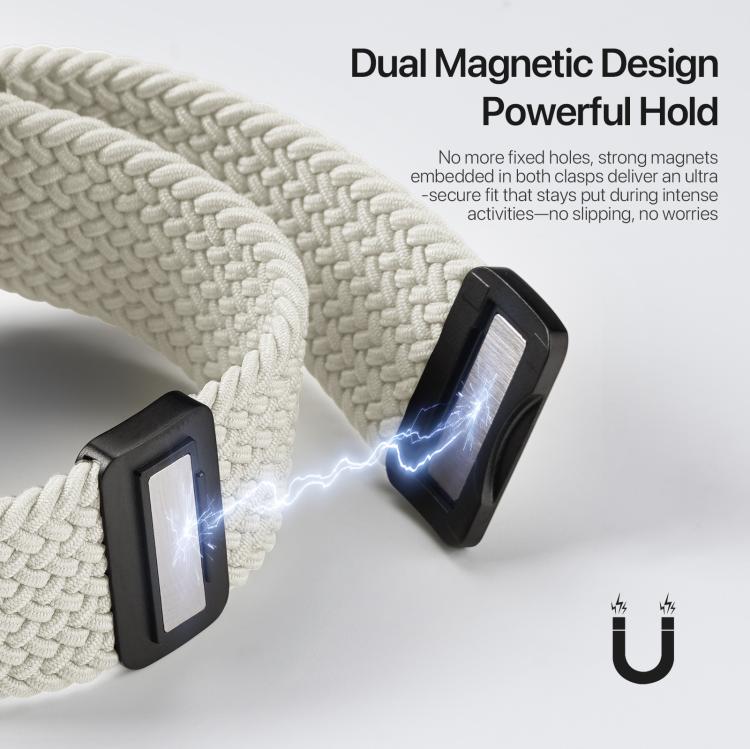 For Apple Watch 42 / 44 / 45 / 46 / 49mm DUX DUCIS Mixture Ultra Series Magnetic Buckle Nylon Braided Strap(Starlight) - free shipping - PMC TechLife - Order now!