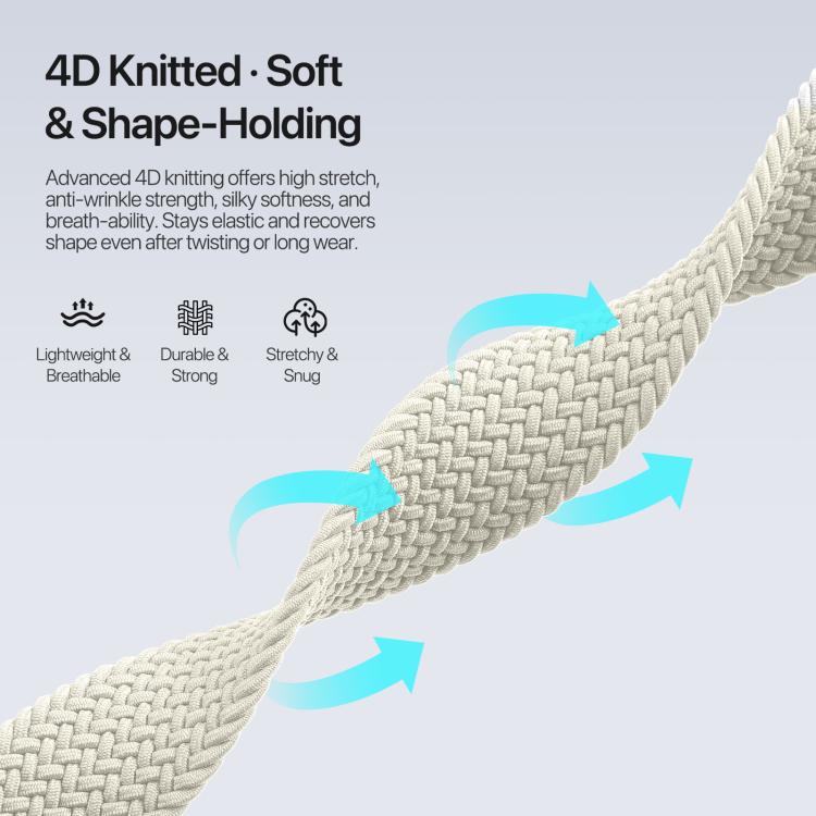 For Apple Watch 42 / 44 / 45 / 46 / 49mm DUX DUCIS Mixture Ultra Series Magnetic Buckle Nylon Braided Strap(Starlight) - free shipping - PMC TechLife - Order now!