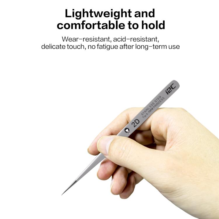 i2C NS Series Super Alloy High Precision Stainless Steel Super Hard Extra Tip Flying Wire Tweezers, Model:NS-01 2.5 Standard - free shipping - PMC TechLife - Order now!