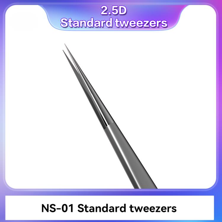 i2C NS Series Super Alloy High Precision Stainless Steel Super Hard Extra Tip Flying Wire Tweezers, Model:NS-01 2.5 Standard - free shipping - PMC TechLife - Order now!