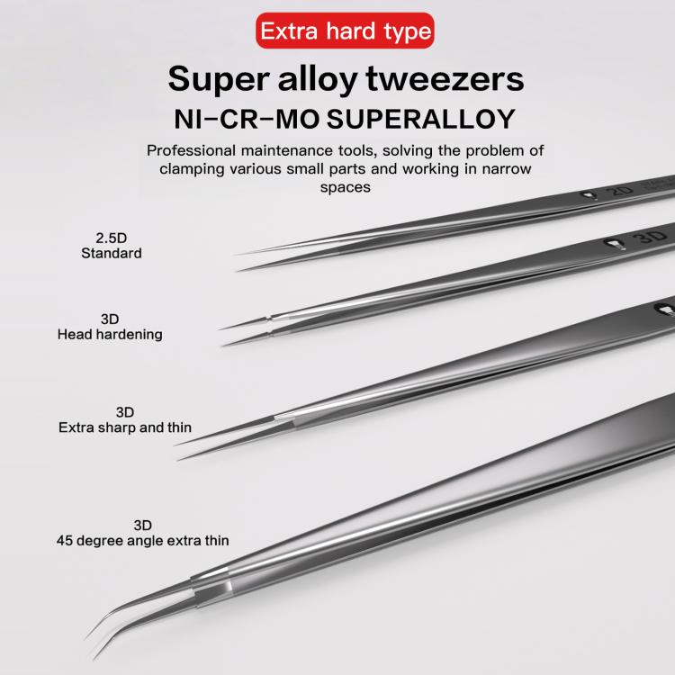 i2C NS Series Super Alloy High Precision Stainless Steel Super Hard Extra Tip Flying Wire Tweezers, Model:NS-01 2.5 Standard - free shipping - PMC TechLife - Order now!