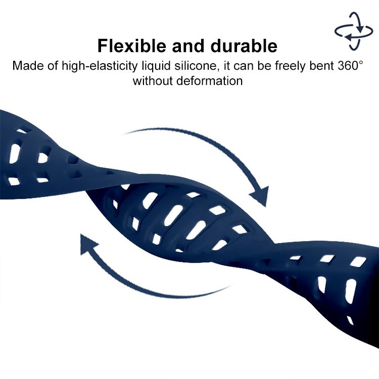 For Apple Watch 46mm / 49mm / 45mm / 44mm Shark Texture Holes Silicone Watch Band(Stone) - free shipping - PMC TechLife - Order now!