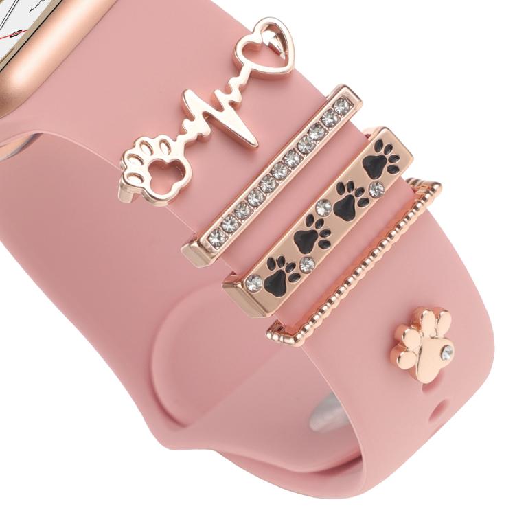 Smart Watch Band Decorative Ring Metal Accessories(Dog Paw Heart) - free shipping - PMC TechLife - Order now!