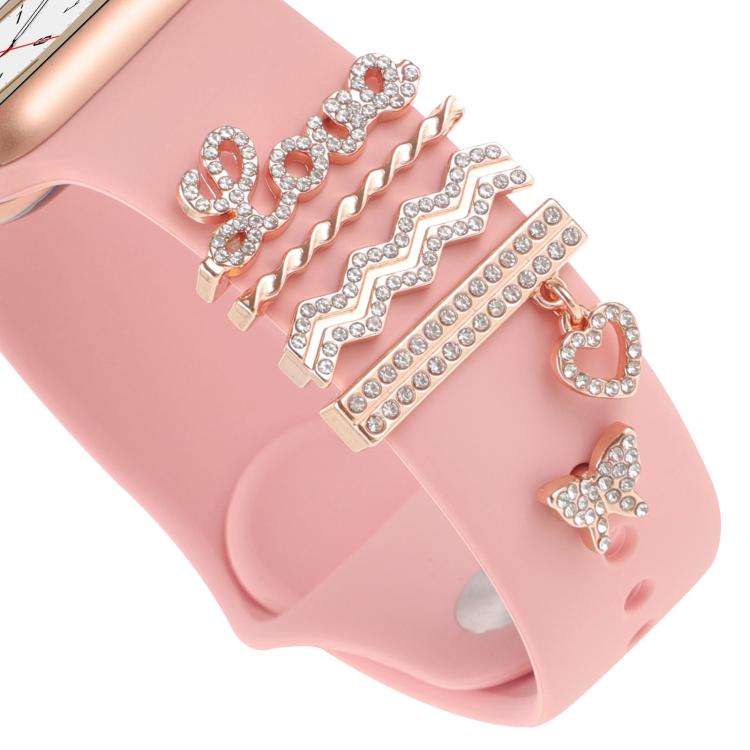 Smart Watch Band Decorative Ring Metal Accessories(Rose Gold LOVE) - free shipping - PMC TechLife - Order now!