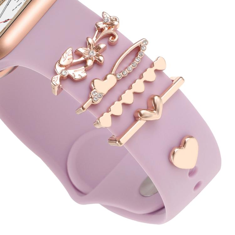 Smart Watch Band Decorative Ring Metal Accessories(Rose Gold Lily) - free shipping - PMC TechLife - Order now!