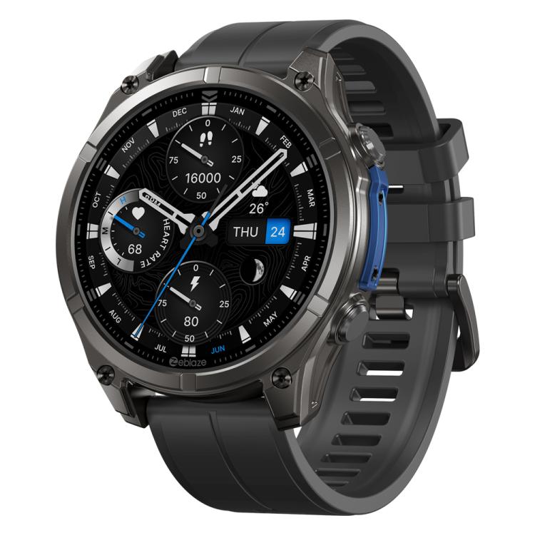 Zeblaze Vibe 8 Rugged Outdoor Smart Watch 1.43 inch Screen 5 ATM & IP69K Built-in Flashlight(Black) - free shipping - PMC TechLife - Order now!