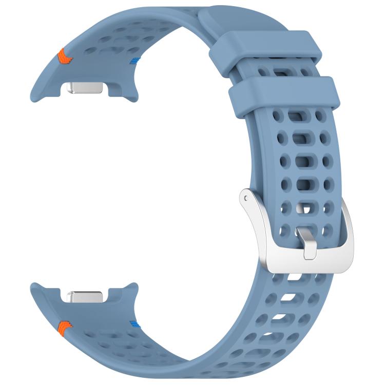 For Samsung Galaxy Watch8 / Watch8 Classic xDfind Alloy Silver Buckle Breathable Hole Silicone Watch Band(Official Blue) - free shipping - PMC TechLife - Order now!