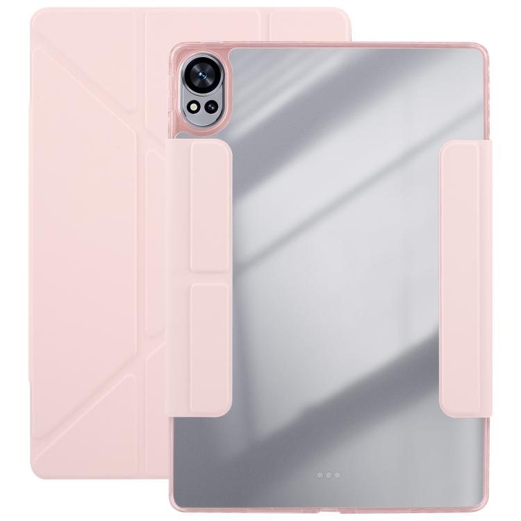 For Huawei MatePad Air 12 2024 Magnetic Detachable Dual-Clasp Acrylic Deformation Leather Tablet Case(Pink) - free shipping - PMC TechLife - Order now!
