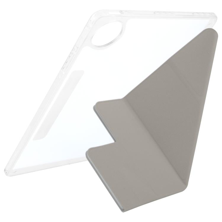 For Huawei MatePad Pro 12.2 2024 Magnetic Detachable Dual-Clasp Acrylic Deformation Leather Tablet Case(Grey) - free shipping - PMC TechLife - Order now!