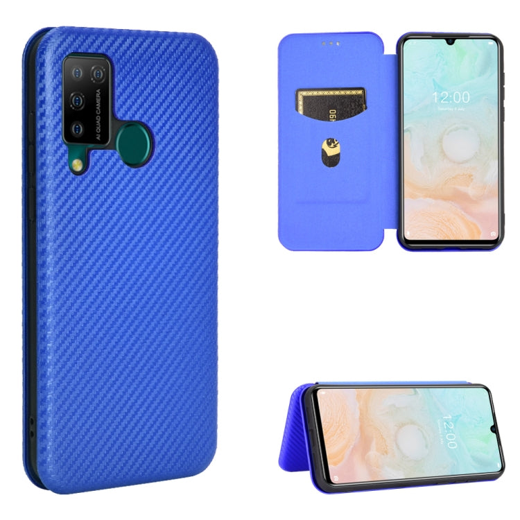 For DOOGEE N20 Pro Carbon Fiber Texture Horizontal Flip TPU + PC + PU Leather Case with Card Slot(Blue) - More Brand by PMC TechLife | Online Shopping South Africa | PMC TechLife | Buy Now Pay Later Mobicred