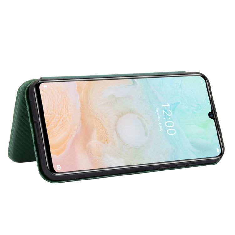 For DOOGEE N20 Pro Carbon Fiber Texture Horizontal Flip TPU + PC + PU Leather Case with Card Slot(Green) - More Brand by PMC TechLife | Online Shopping South Africa | PMC TechLife | Buy Now Pay Later Mobicred