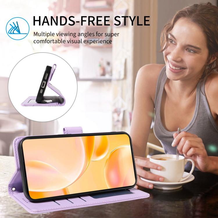 For Motorola Edge 50 Fusion 5G Embossed Heart Dog RFID Blocking Wallet Leather Phone Case(Purple) - free shipping - PMC TechLife - Order now!