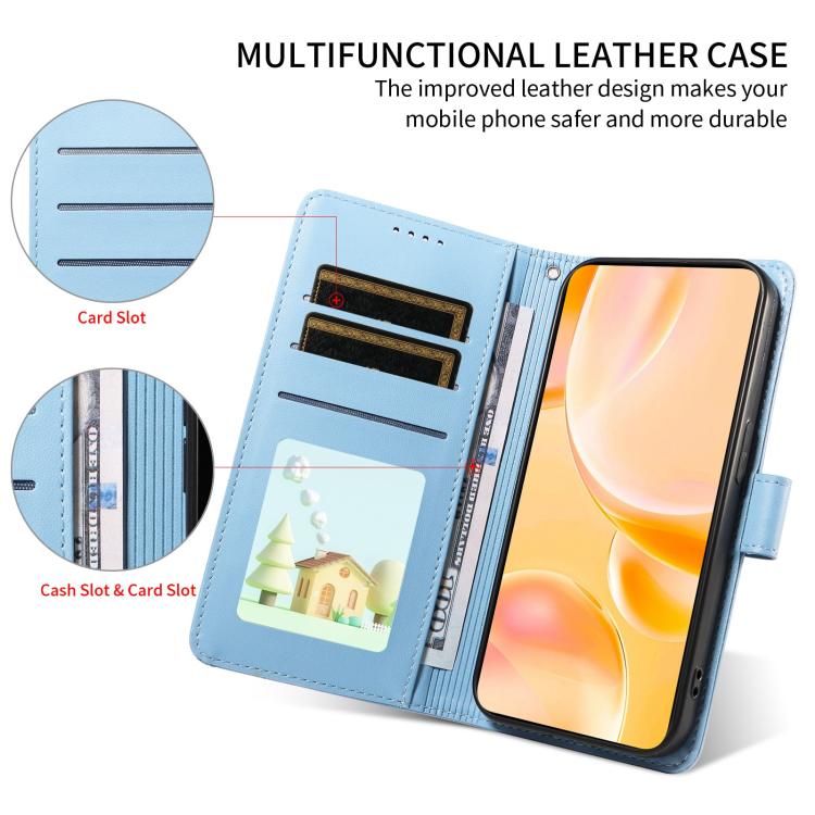 For Motorola Moto G05 / E15 Embossed Heart Dog RFID Blocking Wallet Leather Phone Case(Sky Blue) - free shipping - PMC TechLife - Order now!