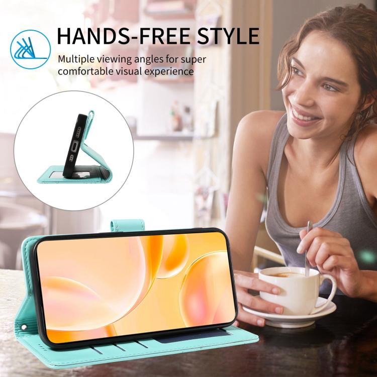 For Motorola Moto G85 5G Embossed Heart Dog RFID Blocking Wallet Leather Phone Case(Green) - free shipping - PMC TechLife - Order now!