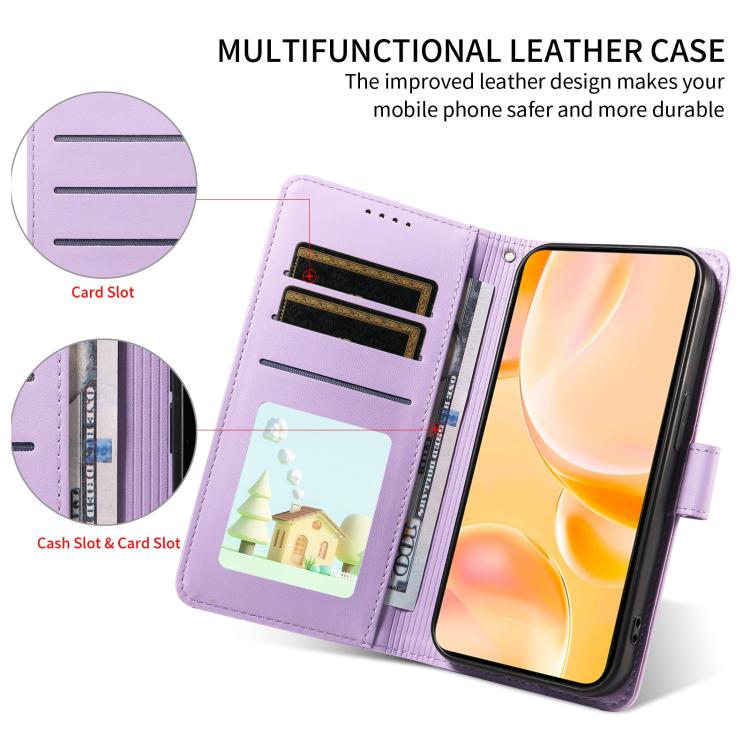 For Motorola Moto G86 5G Embossed Heart Dog RFID Blocking Wallet Leather Phone Case(Purple) - free shipping - PMC TechLife - Order now!