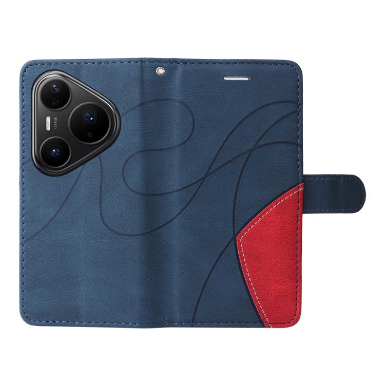 For Huawei Pura 80 Pro 5G Dual-color Splicing Flip Leather Phone Case(Blue) - free shipping - PMC TechLife - Order now!