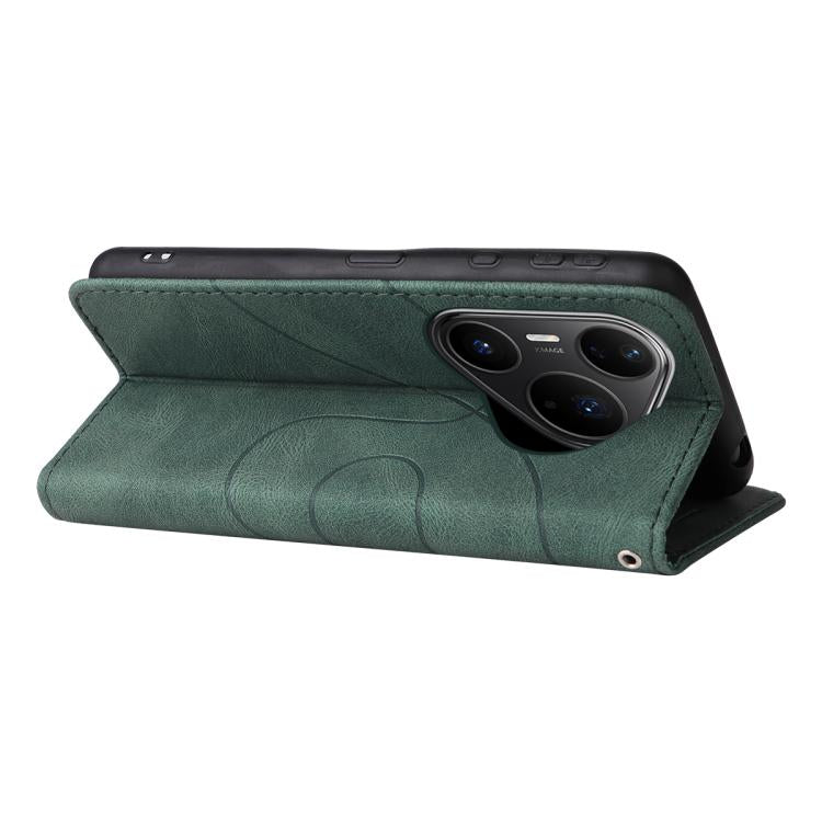 For Huawei Pura 80 Pro 5G Dual-color Splicing Flip Leather Phone Case(Green) - free shipping - PMC TechLife - Order now!