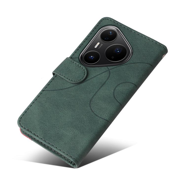 For Huawei Pura 80 Pro 5G Dual-color Splicing Flip Leather Phone Case(Green) - free shipping - PMC TechLife - Order now!
