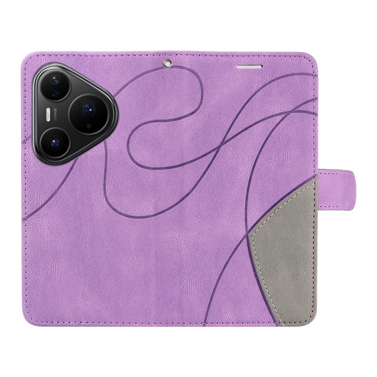 For Huawei Pura 80 Pro 5G Dual-color Splicing Flip Leather Phone Case(Purple) - free shipping - PMC TechLife - Order now!