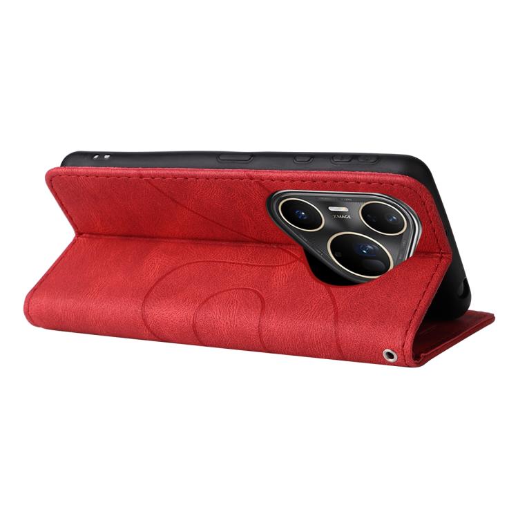 For Huawei Pura 80 Ultra 5G Dual-color Splicing Flip Leather Phone Case(Red) - free shipping - PMC TechLife - Order now!