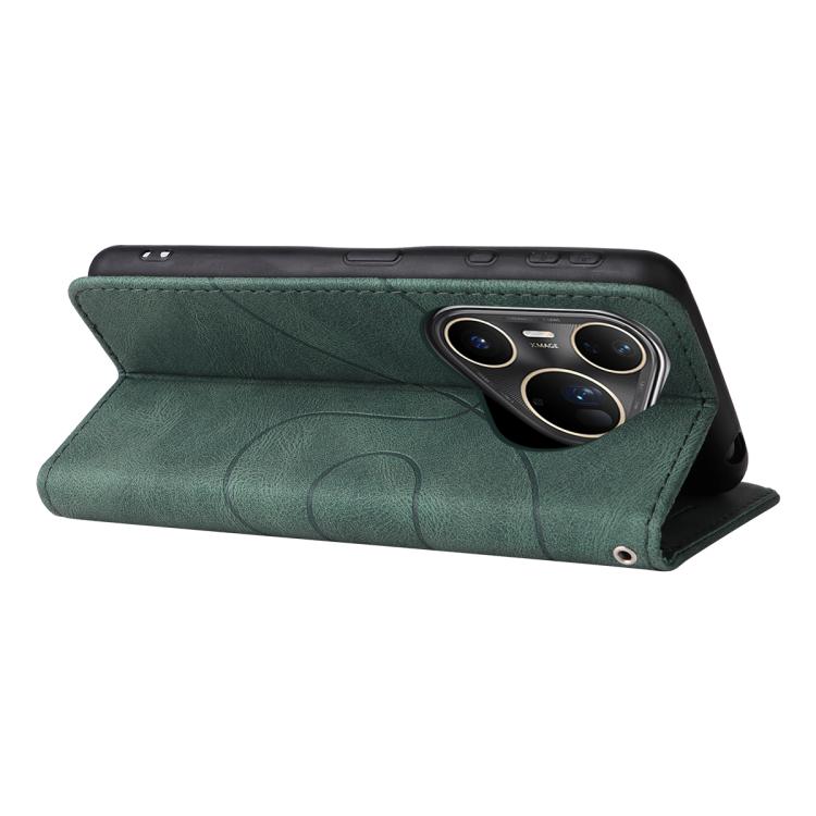 For Huawei Pura 80 Ultra 5G Dual-color Splicing Flip Leather Phone Case(Green) - free shipping - PMC TechLife - Order now!