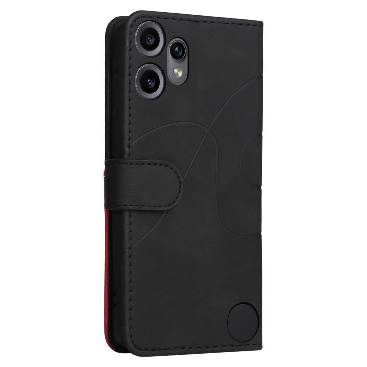 For Nothing CMF Phone 2 Pro Dual-color Splicing Flip Leather Phone Case(Black) - free shipping - PMC TechLife - Order now!