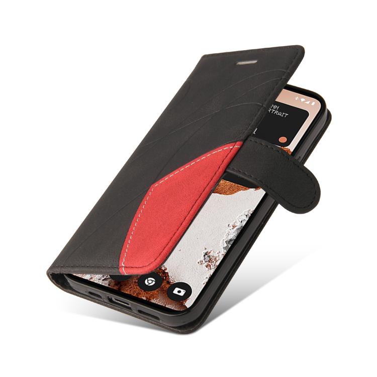 For Nothing CMF Phone 2 Pro Dual-color Splicing Flip Leather Phone Case(Black) - free shipping - PMC TechLife - Order now!