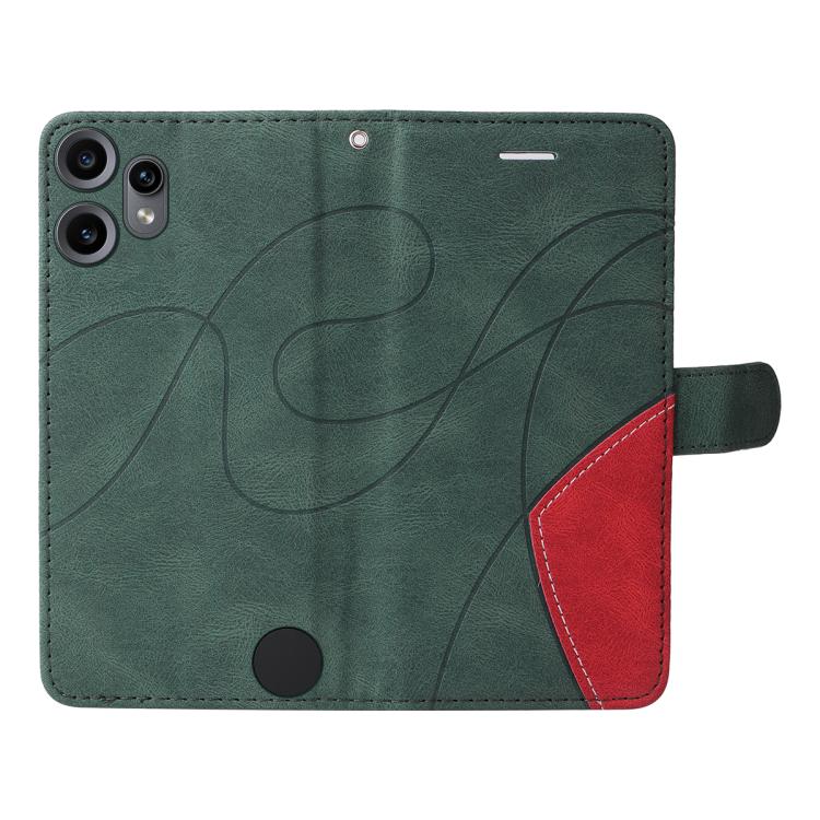 For Nothing CMF Phone 2 Pro Dual-color Splicing Flip Leather Phone Case(Green) - free shipping - PMC TechLife - Order now!
