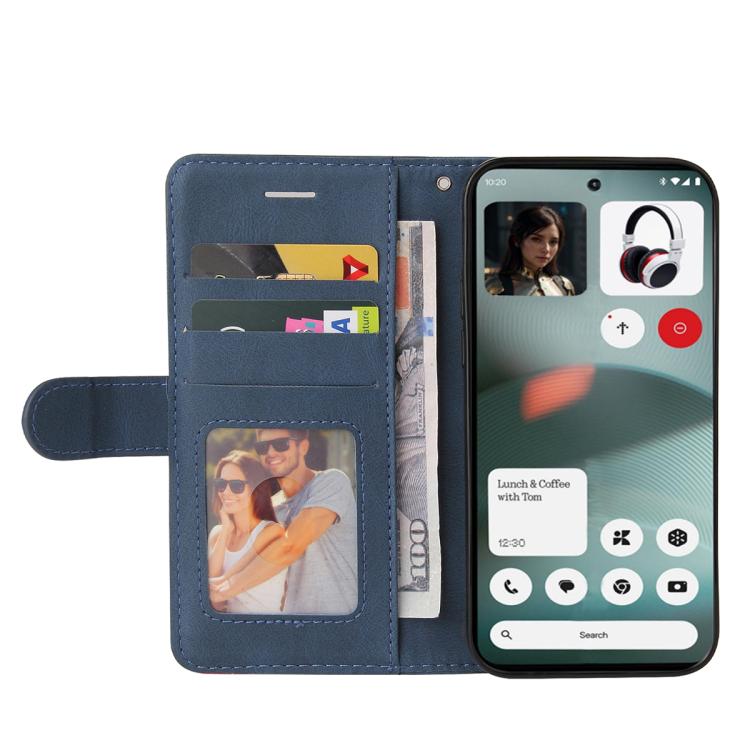 For Nothing Phone 3 Dual-color Splicing Flip Leather Phone Case(Blue) - free shipping - PMC TechLife - Order now!