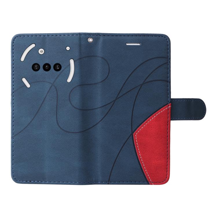 For Nothing Phone 3A Dual-color Splicing Flip Leather Phone Case(Blue) - free shipping - PMC TechLife - Order now!