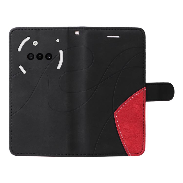 For Nothing Phone 3A Dual-color Splicing Flip Leather Phone Case(Black) - free shipping - PMC TechLife - Order now!