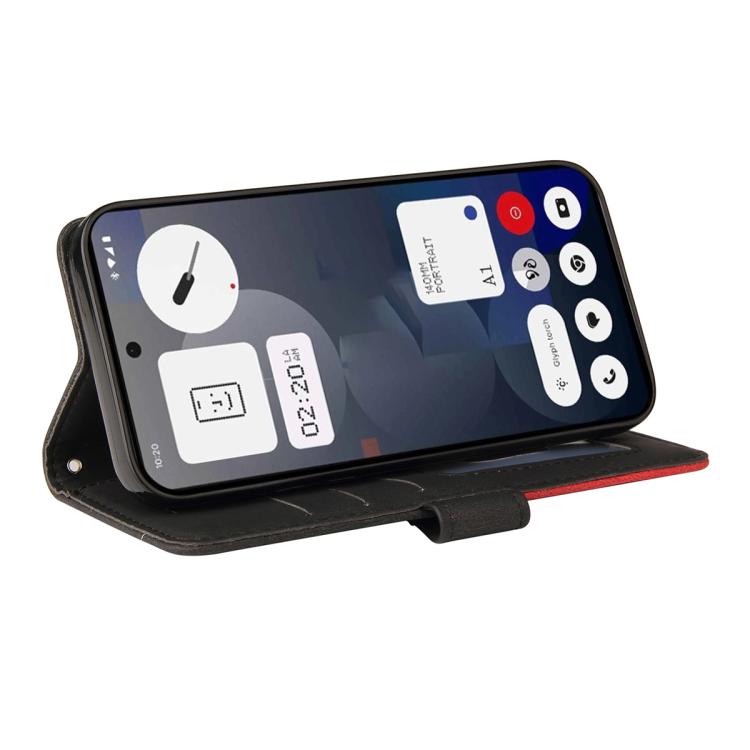 For Nothing Phone 3A Dual-color Splicing Flip Leather Phone Case(Black) - free shipping - PMC TechLife - Order now!