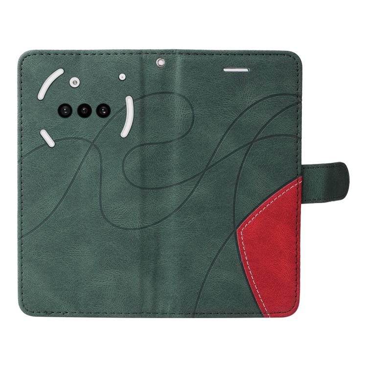 For Nothing Phone 3A Dual-color Splicing Flip Leather Phone Case(Green) - free shipping - PMC TechLife - Order now!