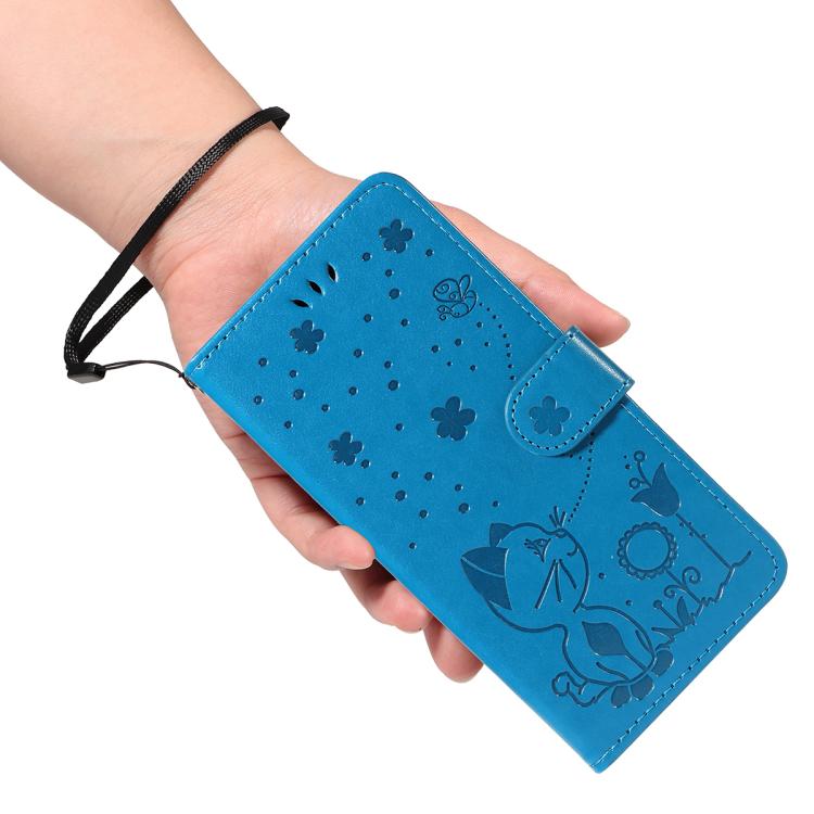 For Nothing CMF Phone 2 Pro Cat and Bee Embossed Flip Leather Phone Case(Blue) - free shipping - PMC TechLife - Order now!