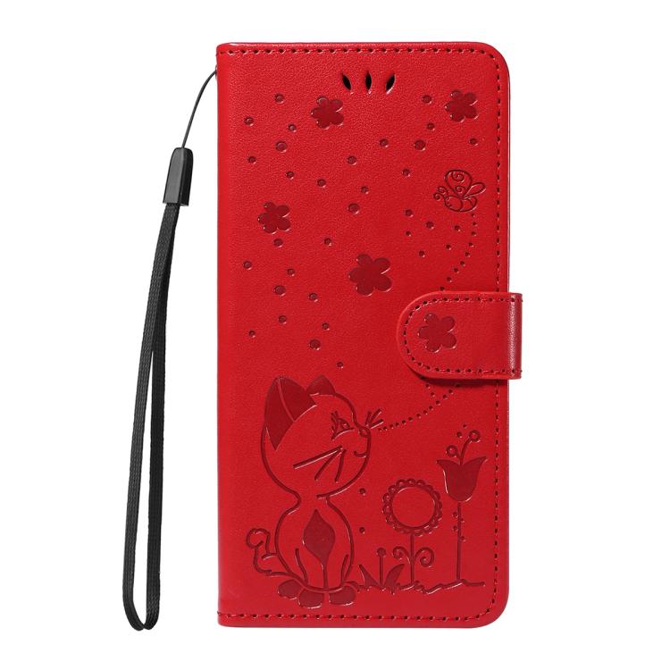 For Nothing Phone 3 Cat and Bee Embossed Flip Leather Phone Case(Red) - free shipping - PMC TechLife - Order now!