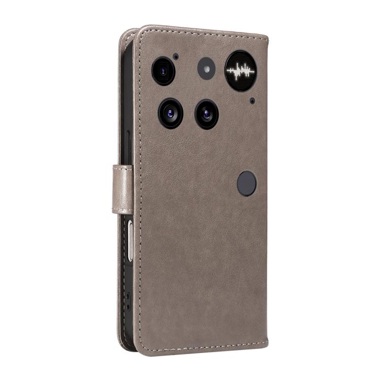 For Nothing Phone 3 Cat and Bee Embossed Flip Leather Phone Case(Grey) - free shipping - PMC TechLife - Order now!