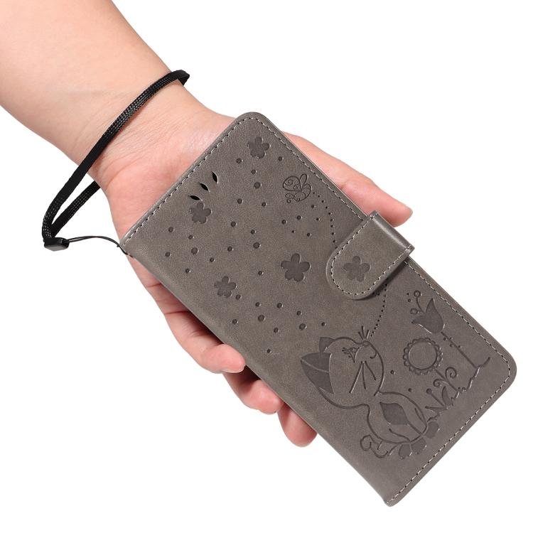 For Nothing Phone 3 Cat and Bee Embossed Flip Leather Phone Case(Grey) - free shipping - PMC TechLife - Order now!
