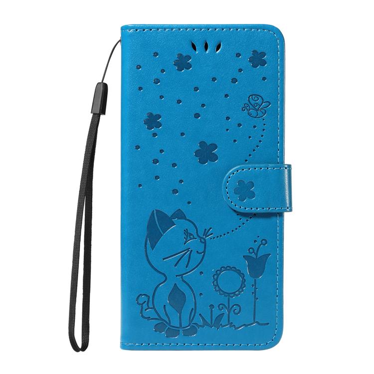 For Nothing Phone 3A Pro Cat and Bee Embossed Flip Leather Phone Case(Blue) - free shipping - PMC TechLife - Order now!