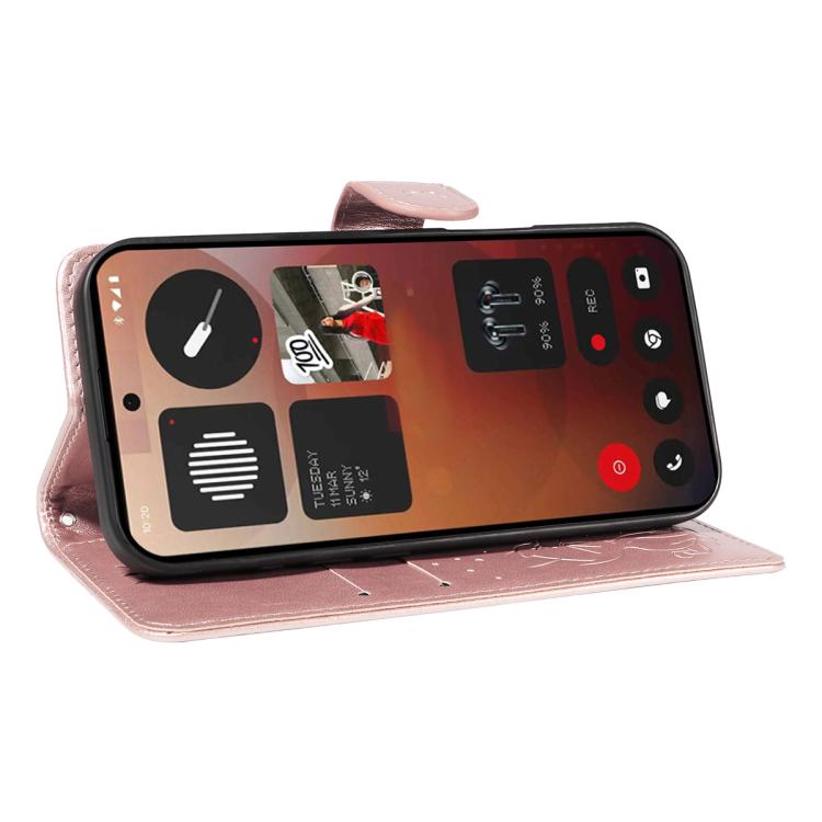 For Nothing Phone 3A Pro Cat and Bee Embossed Flip Leather Phone Case(Rose Gold) - free shipping - PMC TechLife - Order now!