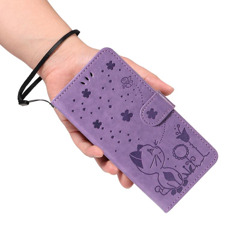 For Huawei Pura 80 Ultra 5G Cat and Bee Embossed Flip Leather Phone Case(Purple) - free shipping - PMC TechLife - Order now!